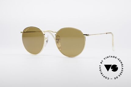 Ray Ban Round Metal 49 Driving Chromax, 80's Ray Ban Round Metal 49 vintage sunglasses, Made for Men and Women