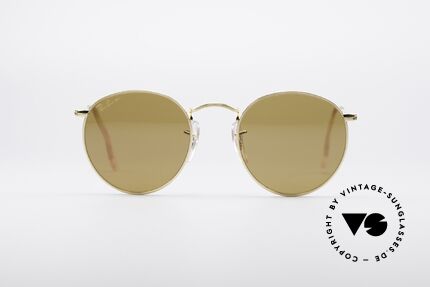 Ray Ban Round Metal 49 Driving Chromax, timeless panto frame design in high-end quality, Made for Men and Women