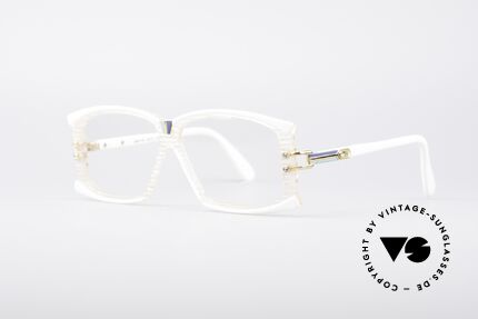 Cazal 195 80's Hip Hop Glasses, with little color accents in deep-blue / turquoise / gold, Made for Women