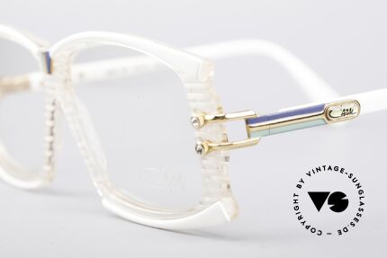 Cazal 195 80's Hip Hop Glasses, ornamental srews with rhinestone appliqué on temples, Made for Women