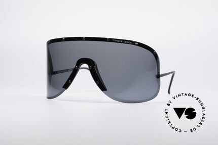 Porsche 5620 80's Yoko Ono Shades Black, mod. 5620: vintage Porsche sunglasses by Carrera Design, Made for Men and Women