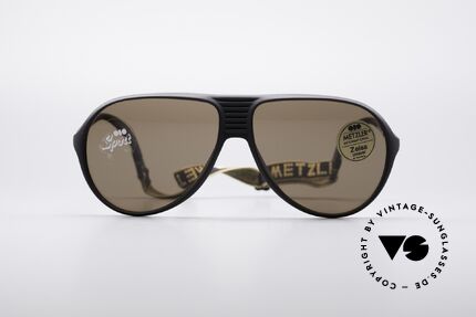 Metzler 0153 80's Sports Sunglasses, top quality (made in Germany) with orig. sports strap, Made for Men