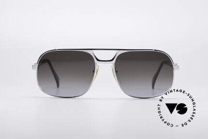 Metzler 7616 80's Men's Sunglasses, matt-finished frame with noble grey-gradient lenses, Made for Men