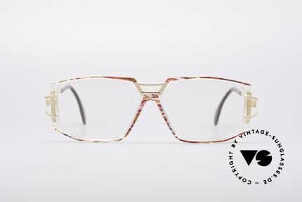 Cazal 362 No Retro 90's Vintage Frame, exciting ornamental piece on bridge and temple hinges, Made for Women