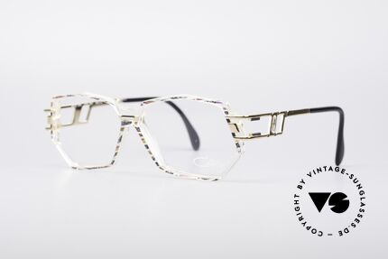 Cazal 359 90's Hip Hop Eyeglasses, color description: granite-olive-fuchsia / crystal / gold, Made for Women