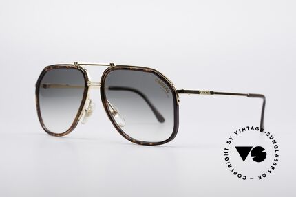 Carrera 5370 Classic Vintage Shades, half-rimmed metal frame with extra acetate rims, Made for Men