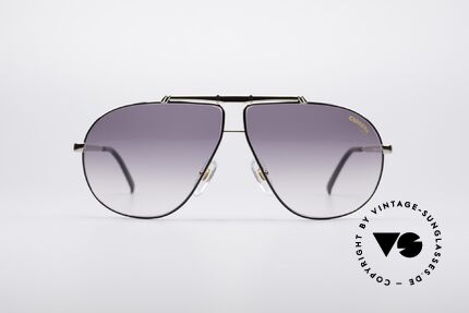 Carrera 5401 80's Aviator Sunglasses, top craftsmanship & noble frame finish in black-gold, Made for Men