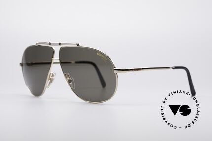 Carrera 5401 80's Aviator Sunglasses, gray-green CARRERA ULTRASIGHT lenses (100% UV), Made for Men