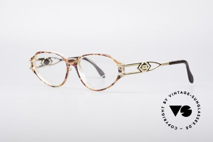 Cazal 356 90's Vintage Designer Frame, CAZAL called this pattern simple: blue-red / crystal, Made for Women