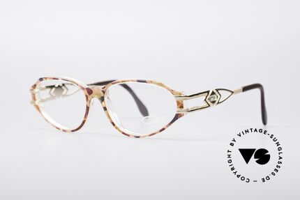 Cazal 356 90's Vintage Designer Frame, CAZAL called this pattern simple: blue-red / crystal, Made for Women