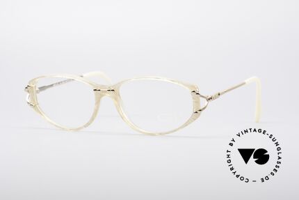 Cazal 375 Vintage Pearl Frame, feminine Cazal designer eyeglasses of the mid 90's, Made for Women