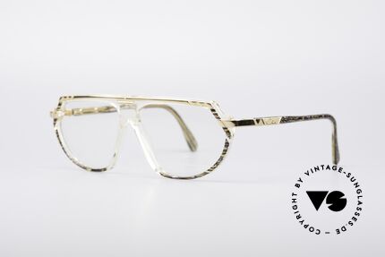 Cazal 344 Old School Crystal Glasses, decorated with colors, pattern and small appliqué, Made for Women