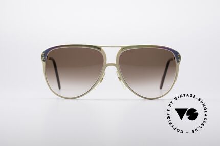 Alpina M3 Titanium Vintage Shades, handmade aviator style sunglasses (West Germany), Made for Women