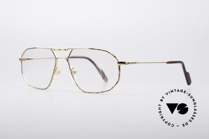 Alpina FM48 Classic Vintage Eyeglasses, gold-plated men's frame with a subtle brown-pattern, Made for Men