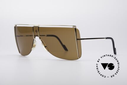 Ferrari F20 90's Sports Sunglasses, panorama view design with only one single lens, Made for Men