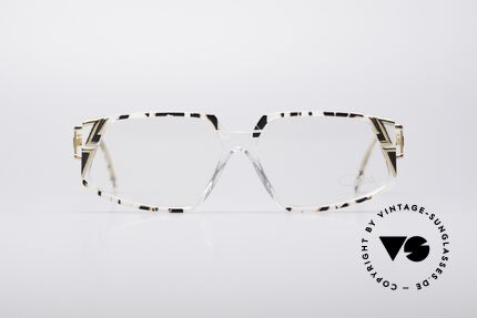 Cazal 352 Black Pearl Vintage Frame, great combination of transparency, colors & pattern, Made for Women