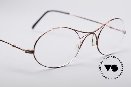 Giorgio Armani 229 The Schubert Glasses, small, plain and puristic 'wire glasses' with a X-bridge, Made for Men and Women