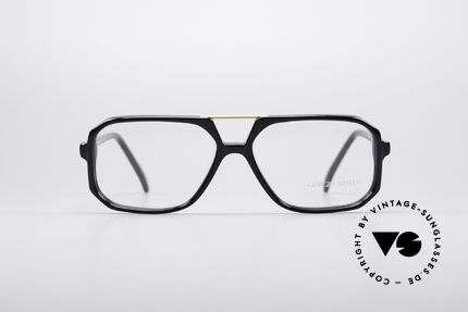 Giorgio Armani 301 Vintage Designer Glasses, expressive frame design with classic black coloring, Made for Men