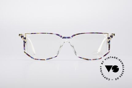 Cazal 357 90's Vintage Designer Specs, color code 762: lilac-multicolor / crystal / gold, Made for Women
