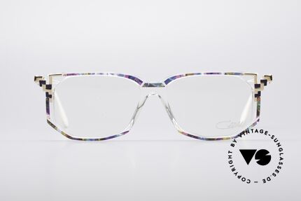 Cazal 357 Large Designer Eyeglasses, color code 762: lilac-multicolor / crystal / gold, Made for Women