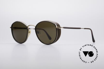 Giorgio Armani 655 Round 90's Shades, nonreflecting coated lenses (with 'GA' engraving/etching), Made for Men and Women