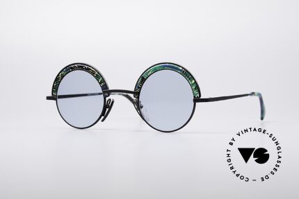 Alain Mikli 631 / 391 Round Designer Shades, round vintage designer sunglasses by Alain Mikli, Made for Men and Women