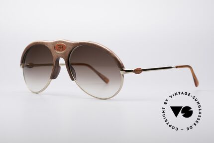 Bugatti 64752 70's Leather Sunglasses, perfect gentlemen's sunglasses (XL size: 145mm width), Made for Men