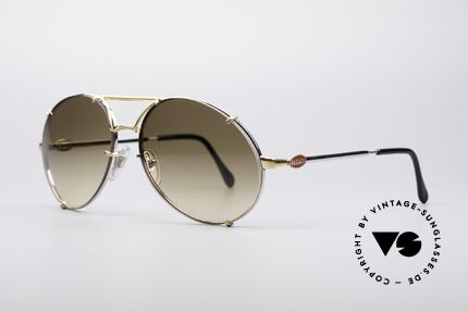 Bugatti 65360 80's Frame With Extra Lenses, 1 pair of lenses in brown-gradient and 1 gray pair, Made for Men