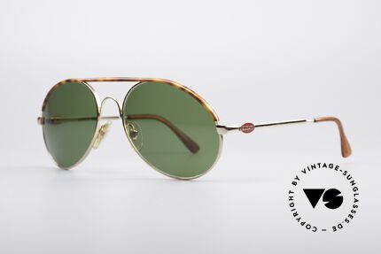 Bugatti 65986 Men's 80's Sunglasses, basic mod. 65986 refined with tortoise appliqué, Made for Men