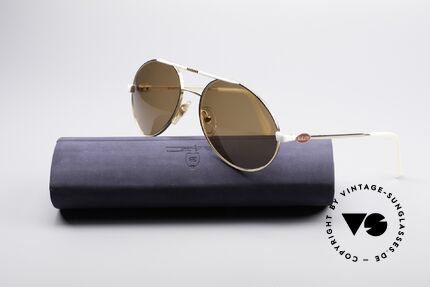 Bugatti 64908 Original 80's Sunglasses, the solid brown sun lenses can be replaced optionally, Made for Men