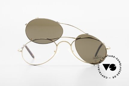 Bugatti 23407 Men's Eyeglasses With Clip On, NO RETRO glasses, but an old 90's original; vertu, Made for Men