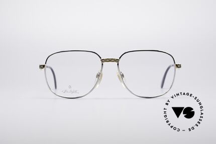 Bugatti EB500 Classic Luxury Eyeglasses, timeless classic XL frame with a silver-gold pattern, Made for Men