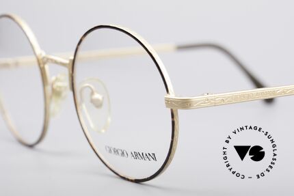 Giorgio Armani 129 Classic Round 80's Frame, sober, timeless style; suitable for every occasion, Made for Men and Women