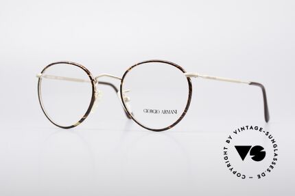 Giorgio Armani 112 90's Panto Eyeglasses, timeless vintage Giorgio Armani designer eyeglasses, Made for Men