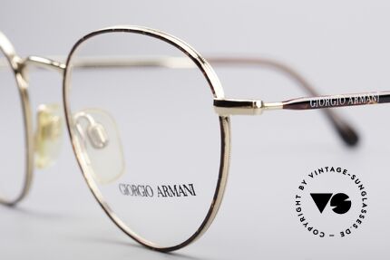 Giorgio Armani 165 Panto Vintage Glasses 80s 90s, almost a "spiritual or intellectual" eyeglass' design, Made for Men