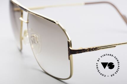 Gucci 1213 80's Luxury Designer Frame, unworn model with light brown tinted sun lenses, Made for Men