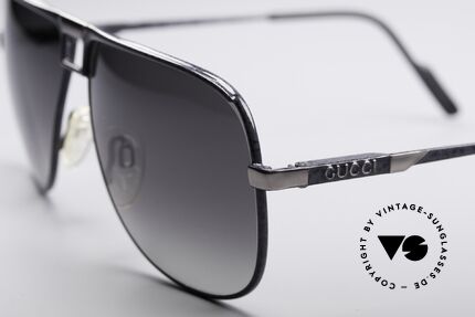Gucci 1206 80's Men's Luxury Shades, unworn model: noble anthracite marbled colored, Made for Men