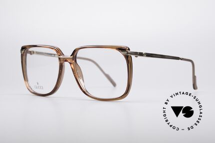 Gucci 1302 Classic 80's Eyeglasses, noble timless design in XL size (140mm width), Made for Men