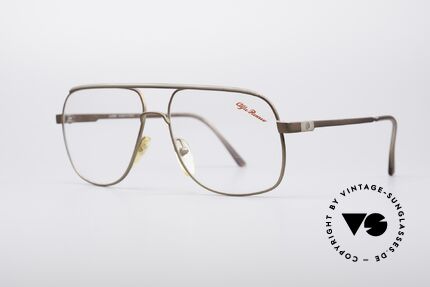 Alfa Romeo 882-21 80's Vintage Glasses, great frame varnishing (a kind of matt-bronze / siver), Made for Men