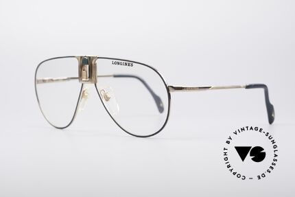 Longines 0154 1980's Aviator Glasses, classic aviator design & timeless coloring (gold/gray), Made for Men