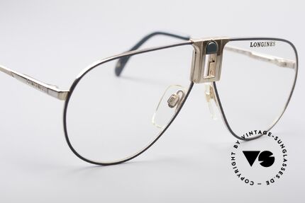 Longines 0154 1980's Aviator Glasses, never worn (like all our premium vintage eyeglasses), Made for Men