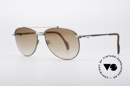 Longines 0161 80's Luxury Sunglasses, temple ends are covered with leather (1. class comfort), Made for Men