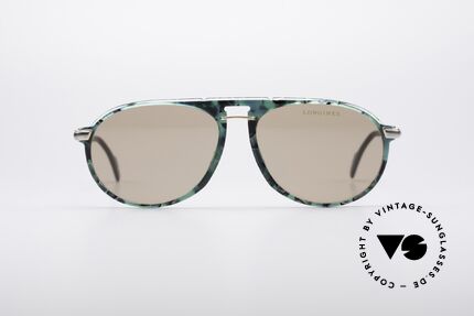Longines 4200 Zeiss Mineral Lenses, interesting frame pattern in green-black marbled, Made for Men