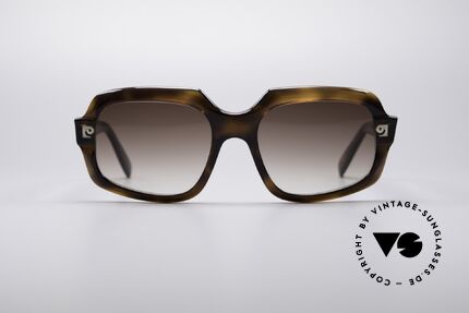 Pierre Cardin 12603 70's Designer Shades, exciting color & material inlays inside the frame, Made for Women