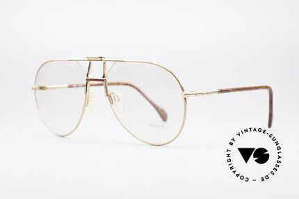 Jaguar 407 80's Luxury Accessory, gold frame with root-wood temples and bridge, Made for Men