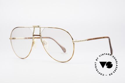 Jaguar 407 80's Luxury Eyeglasses, gold/tortoise & root-wood temples and bridge, Made for Men