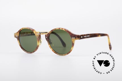 Giorgio Armani 341 Panto Sunglasses, very elegant amber frame texture with a brass bridge, Made for Men