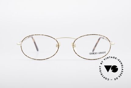 Giorgio Armani 125 Oval Vintage Frame, discreet oval metal frame in tangible top-quality, Made for Men and Women