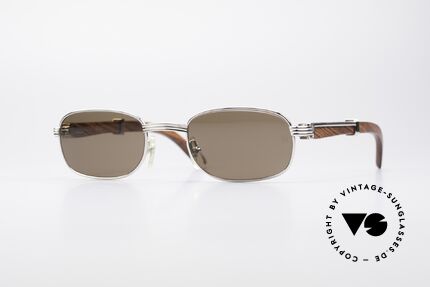 Cartier Breteuil Luxury Wood Sunglasses, original 90's Cartier vintage designer luxury sunglasses, Made for Men