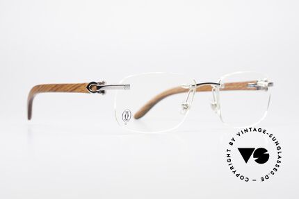 Cartier Paglia Luxury Rimless Wood Frame, a great combination of quality, luxury and individuality, Made for Men